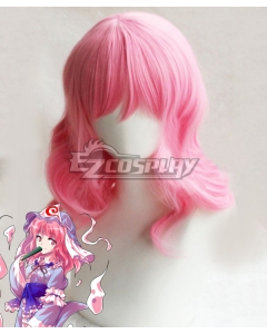 Touhou Project Saigyouji Yuyuko Pink Cosplay Wig