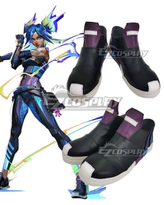 Valorant Neon Blue Cosplay Shoes