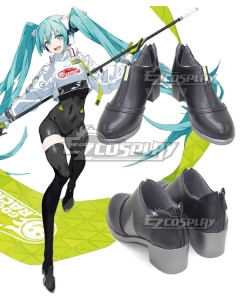 Vocaloid Hatsune Miku Miku Racing 2022 Black Cosplay Shoes