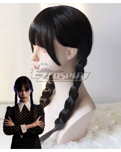 Wednesday The Addams Family (2022 TV Series) Wednesday Black Cosplay Wig