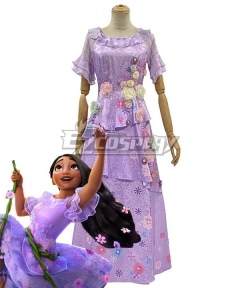 Disney Encanto Isabela Madrigal Cosplay Costume Purple Edition