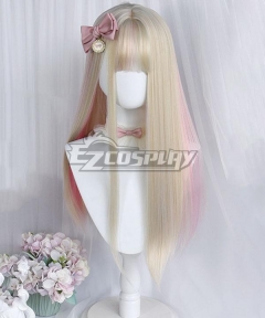 Japan Harajuku Lolita Series Golden Pink Cosplay Wig EWG5079Y
