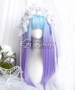 Japan Harajuku Lolita Series Blue Purple Cosplay Wig EWG5080Y