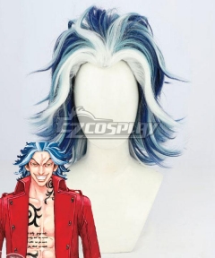 Tokyo Revengers Taiju Shiba Blue White Cosplay Wig