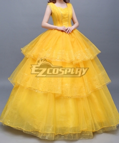 Disney Beauty and The Beast Movie 2017 Belle Dress Cosplay Costume