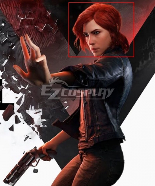 2019 Video Game Control Jesse Faden Red Brown Cosplay Wig