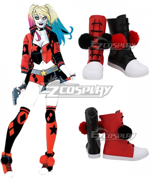Batman DC Comics Suicide Squad Quinn Cosplay Boots High Quality Costume!