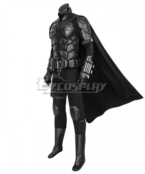 The Batman 2021 Bruce Wayne Robert with Mask Uniform Cosplay Costume Halloween