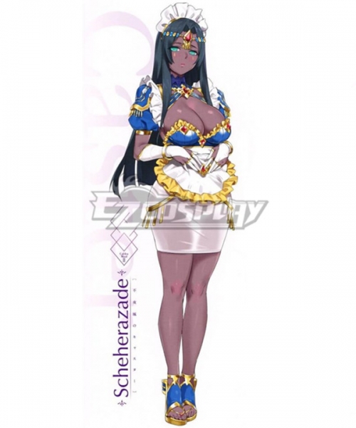 Fate Grand Order Caster Scheherazade Maid Cosplay Costume
