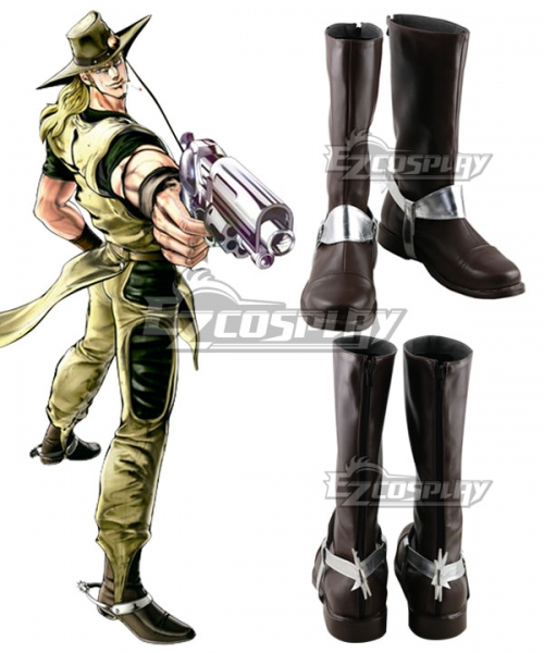 Jojo S Bizarre Adventure Hol Horse Brown Shoes Cosplay Boots - hol horse roblox