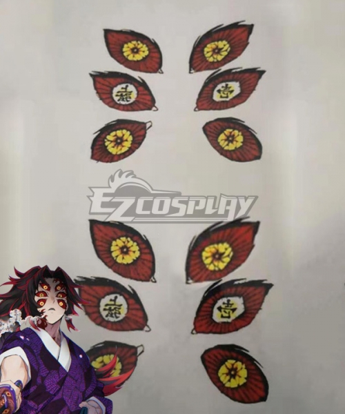 Demon Slayer Kimetsu No Yaiba Kokushibou Kokushibo Tsugikuni Michikatsu Tattoo Stickers Cosplay Accessory Prop