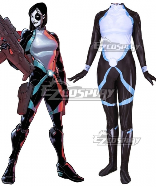 Marvel Comics X Men Deadpool Neena Thurman Domino Cosplay Costume