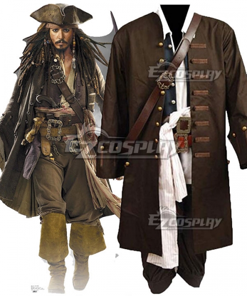 GET IT FAST PIRATES OF THE CARIBBEAN CAPTAIN JACK SPARROW REPLICA COSTUME