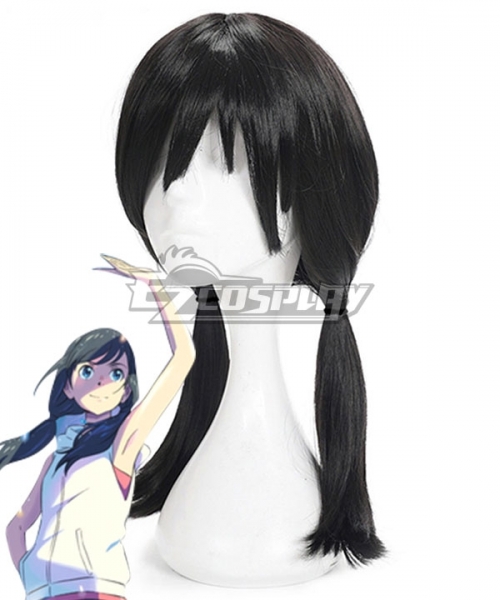 Wallpaper Tenki No Ko Weathering With You Hina Amano Black Cosplay Wig For iPhone Free