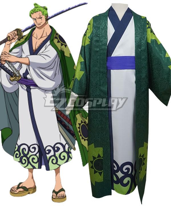  Roronoa Zoro Wano Country Cosplay Costume Anime Deluxe