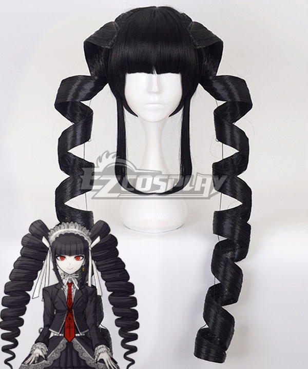 Dangan Ronpa DanganRonpa Celestia Ludenberg Long Black Cosplay Wig