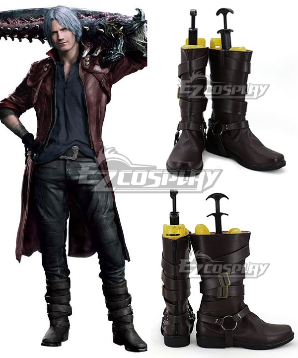 Manluyunxiao Dante Cosplay Deluxe Male High Boots Dmc 5 Outfit Leather  Shoes Carnival Halloween Costumes For Kids Men - Shoes - AliExpress