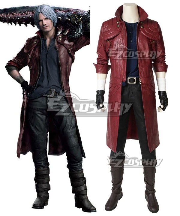 Unisex's Devil May Cry Dante Cosplay Costume Jacket coat Free shipping