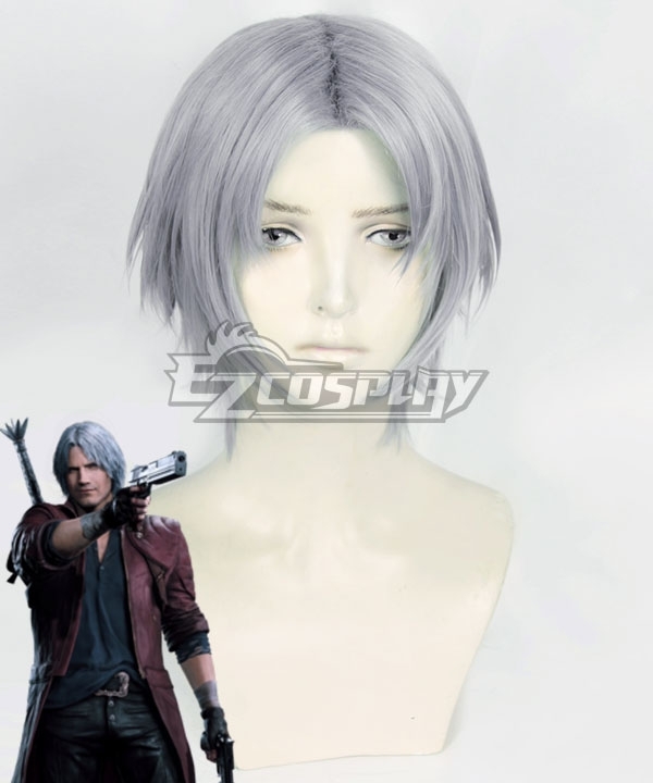 Devil May Cry 5 Dante Cosplay Wigs Short Grey Silver DMC 5 Game Anime Hair  Accessories for Men : : Beauty