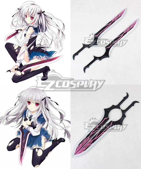 absolute duo julie sigtuna long hair purple eyes ryo sky sword thighhighs  torn clothes weapon