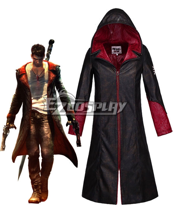 Dmc devil may cry 5 dante costume cosplay jacket unisex pu leather