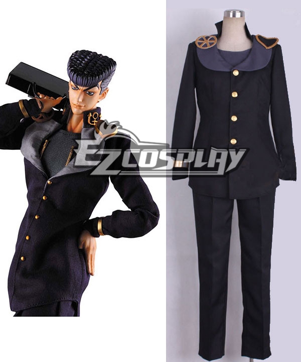 Jojo Jotaro Kujo Star Platinum Wearing Blue Shirt And Coat With