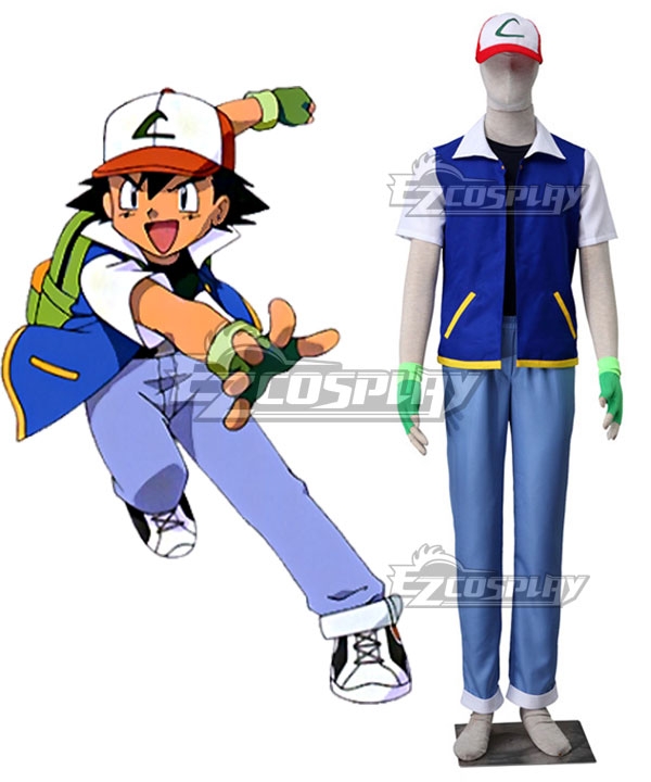 PM 2019 Anime Series Ash Ketchum Dark Green Cosplay Wig