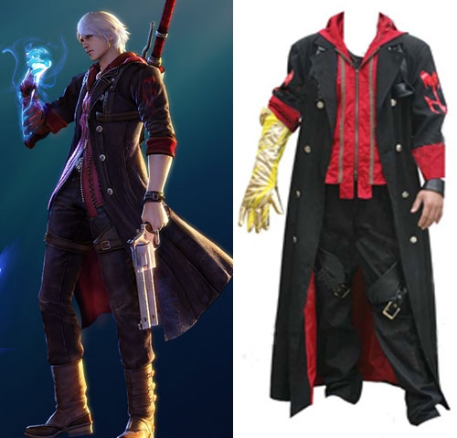 Devil May Cry 4 Nero Outfit Uniform Cosplay Costume{Free shipping