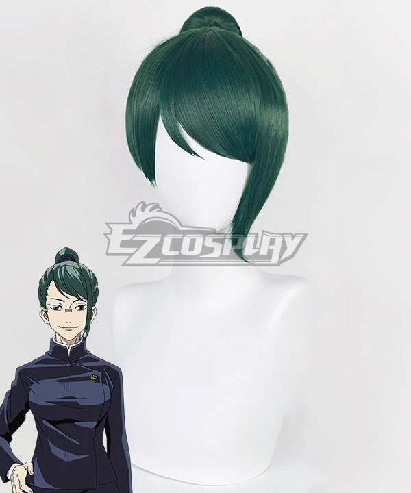 Jujutsu Kaisen 0 Sorcery Fight Maki Zen'in Green Cosplay Wig