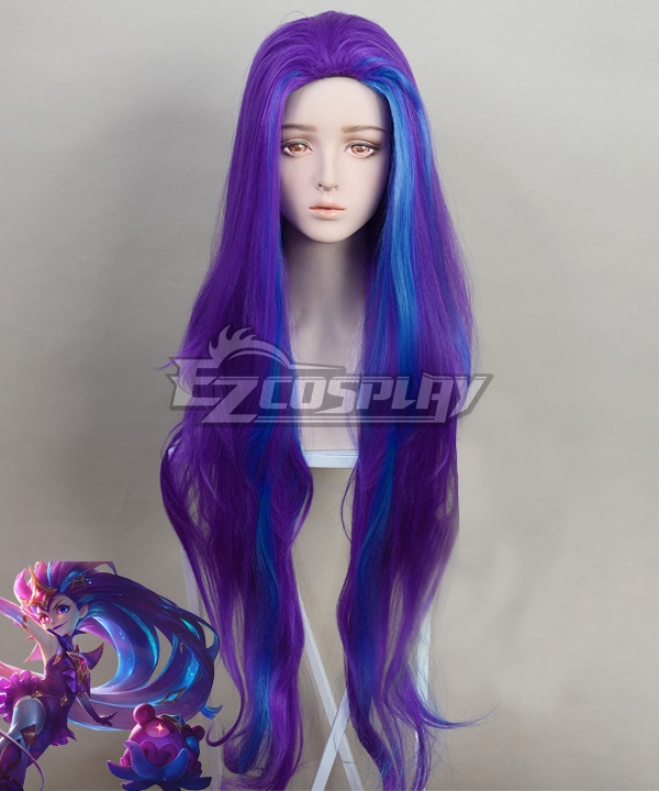 Disney Descendants 3 Mal Blue Purple Cosplay Wig