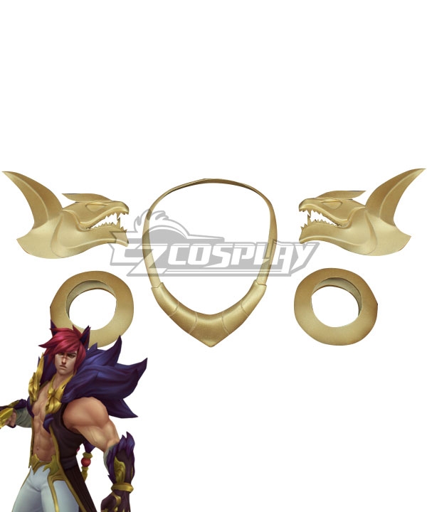 League of Legends LOL The Boss Sett Red Cosplay Wig - Including Ear