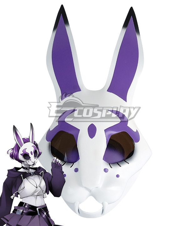 Neon White Game Violet Mask - Japanese Kitsune Cosplay