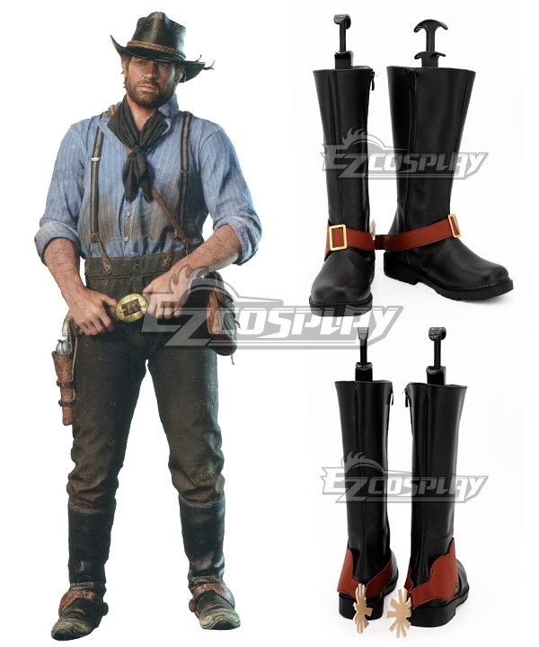 Red Dead: Redemption 2 Arthur Morgan Black Shoes Cosplay Boots