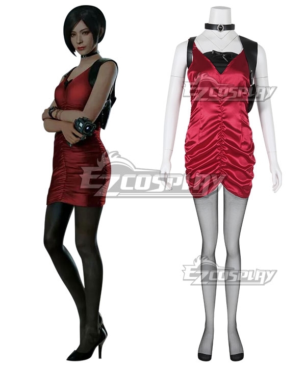 BIOHAZARD 2 / Resident Evil 2 Heroine Ada Wong Cosplay Costume Dress@Y1