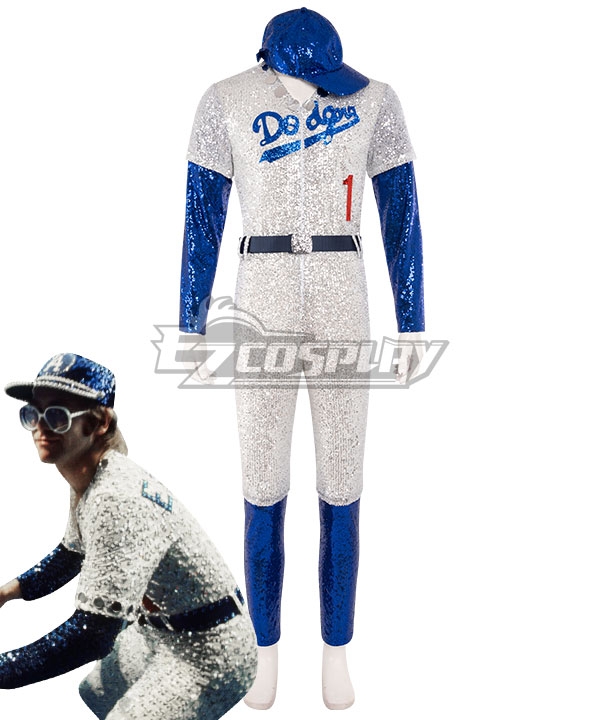 Rocketman Elton John Dodgers Baseball Uniform Cosplay Costume