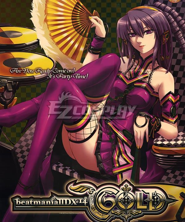 Beatmania IIDX 14 Gold Hihumi Umegiri Purple Cosplay Wig