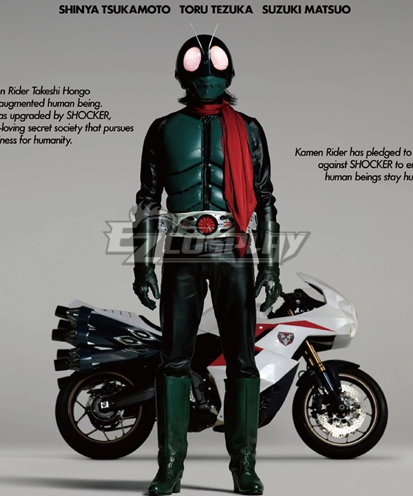 Kamen Rider Takeshi Hongo Kamen Rider 1 Clothing Cloth Uniform Cosplay Costume 