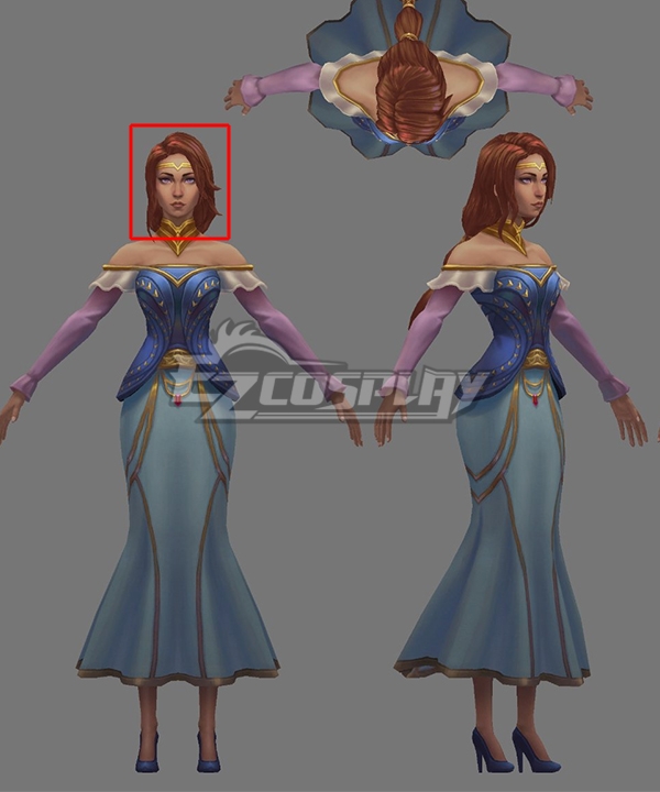 League of Legends LOL Isolde Red Cosplay Wig