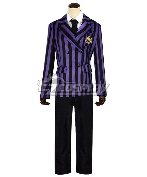 Wednesday (2022 TV Series) Nevermore Academy Uniform Purple Male B