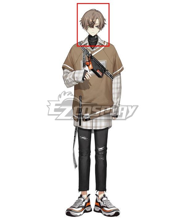 Virtual Youtuber Nijisanji Noctxy Alban Knox New Outfit Brown Cosplay Wig