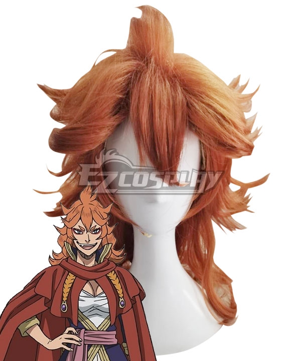 Black Clover Mereoleona Vermillion Orange Cosplay Wig 3051