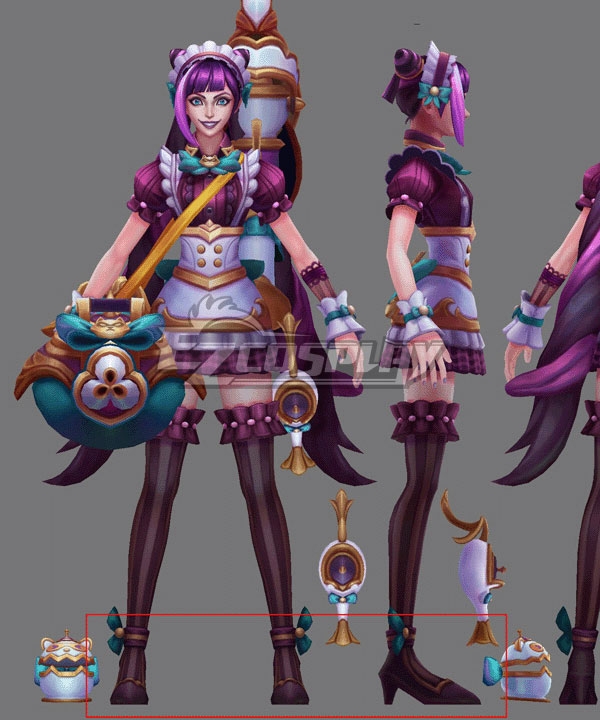 League of Legends LOL Cafe Cuties Jinx Purple Cosplay Shoes