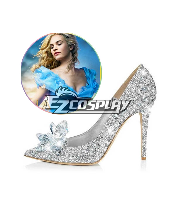 2015 New Fashion Cinderella High Heels Crystal Diamond Deluxe Cosplay Shoes — free download