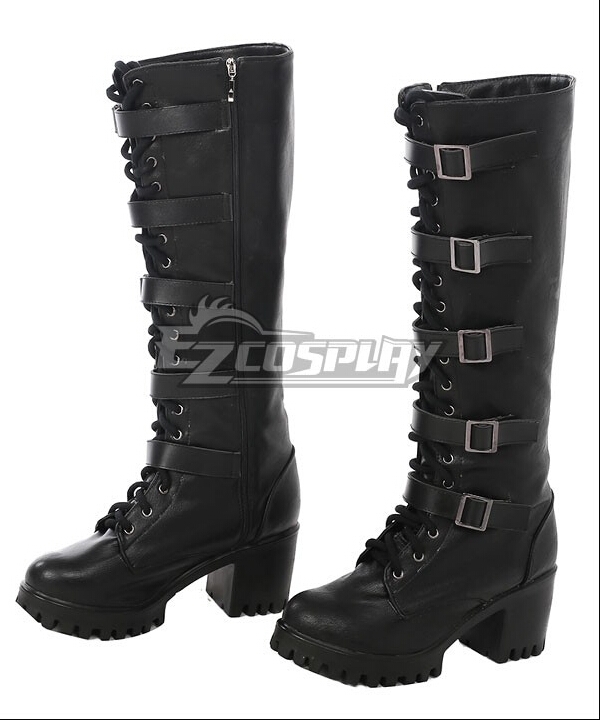 Underworld: Blood Wars Selene Black Multi-Buckle Cosplay Boots