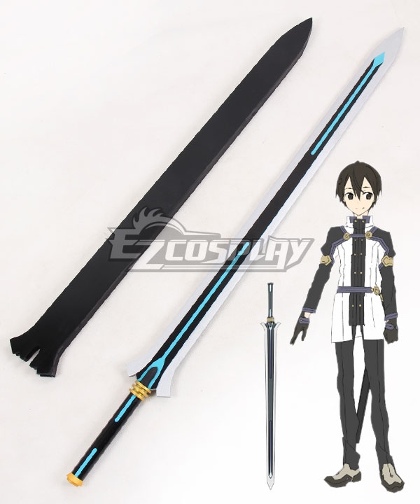 Details about   Sword Art Online Ⅱ2 GGO Cosplay Kirito Kazuto Kirigaya Sword Prop Weapon 115CM 
