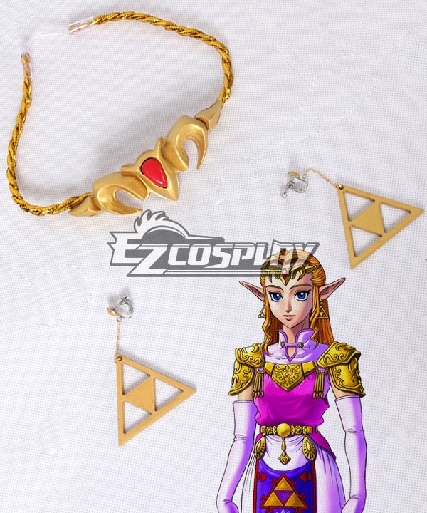 TLOZ Ocarina of Time Princess Headwear Earring Cosplay Accessory Prop
