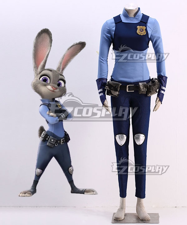 Disney Zootopia Officer Judy Hopps Personify Movie Cosplay Costume ...