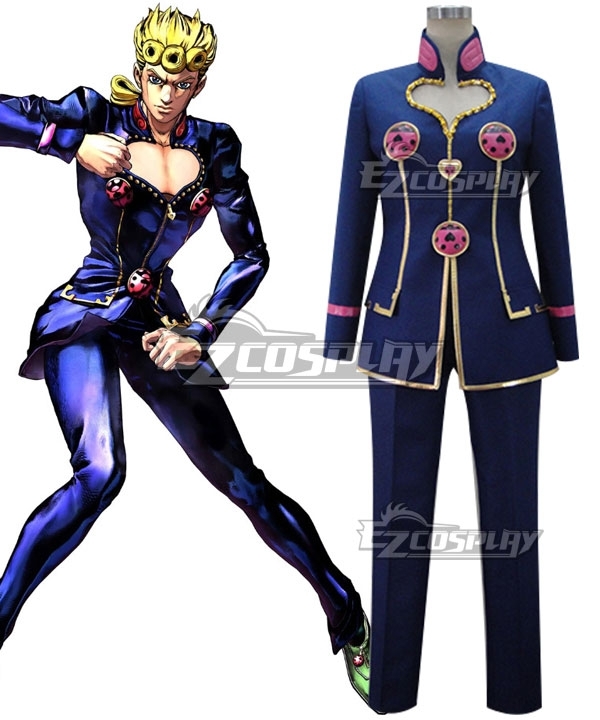 Details about   JoJo's Bizarre Adventure Golden Wind Giorno Giovanna Cosplay Costume Outfits 
