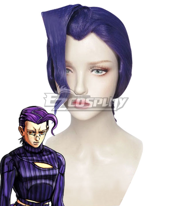 JoJo's Bizarre Adventure Golden Wind Vinegar Doppio Diavolo Blue Purple Cosplay Wig