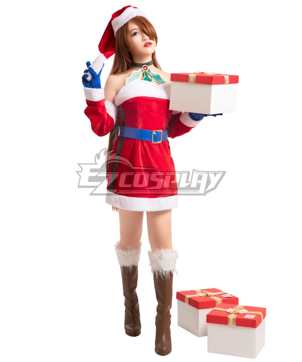 Candy Cane Miss Fortune Red Christmas 6-Piece League of Legends Cosplay Outfit